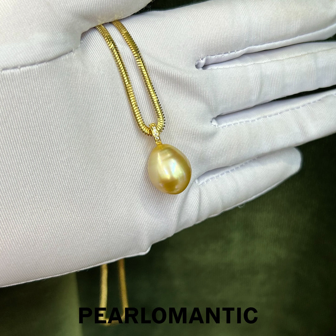 [Designer's Choice] South Sea Golden Baroque 10*14mm Pearl s925 All-purpose Pendant