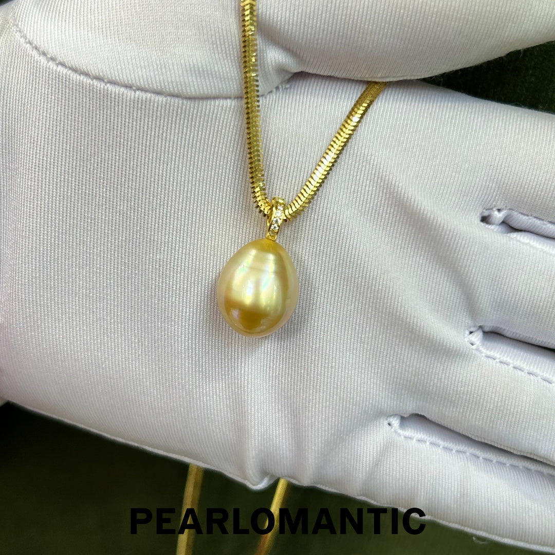 [Designer's Choice] South Sea Golden Baroque 10*14mm Pearl s925 All-purpose Pendant