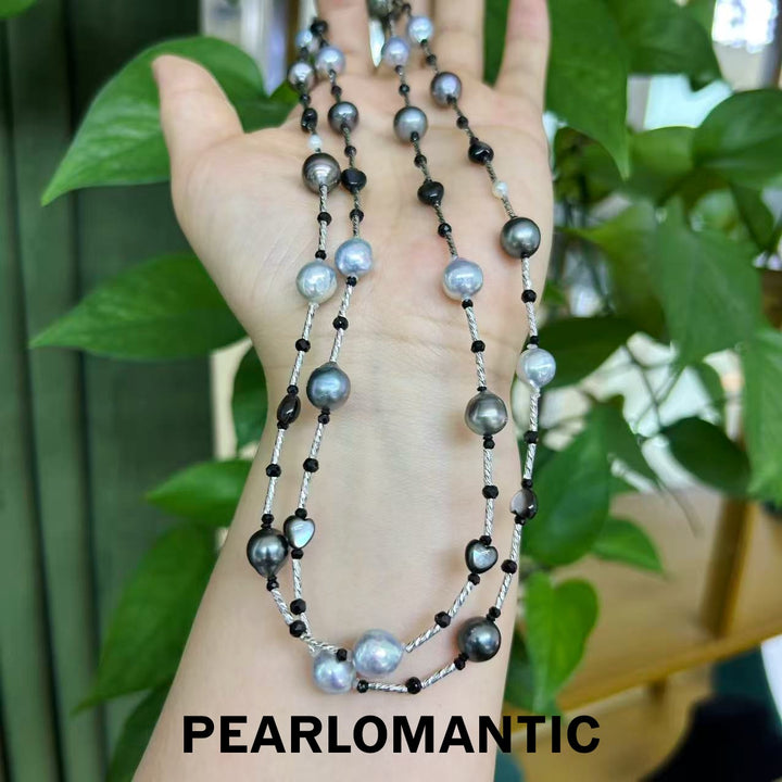 [Designer's Choice] S925 Silver Japan Made Smoky Elegance Sweater Necklace Chain