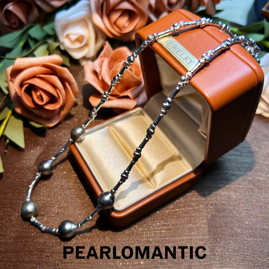 [Designer's Choice] S925 Silver Tahitian Baroque Pearl Adjustable Necklace (40+5cm)