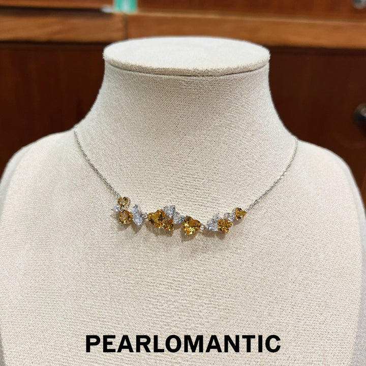 [Designer's Choice] Citrine 1.5ct Sunshine Heart Balance w/ S925 Silver Adjustable Chain