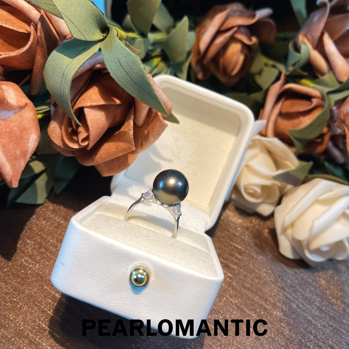 [Fine Jewelry] 18k Gold & Tahitian Black Pearl 13mm Big Size Rings