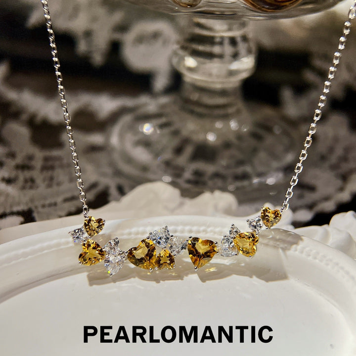 [Designer's Choice] Citrine 1.5ct Sunshine Heart Balance w/ S925 Silver Adjustable Chain