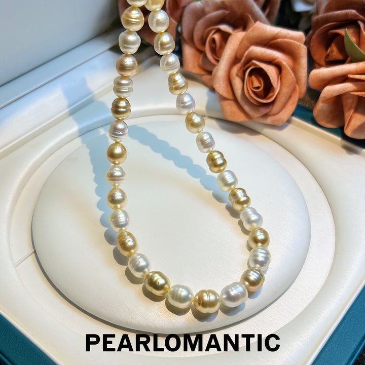 [Designer's Choice] South Sea Golden & Australian White Pearl Twirl & Glow Necklace