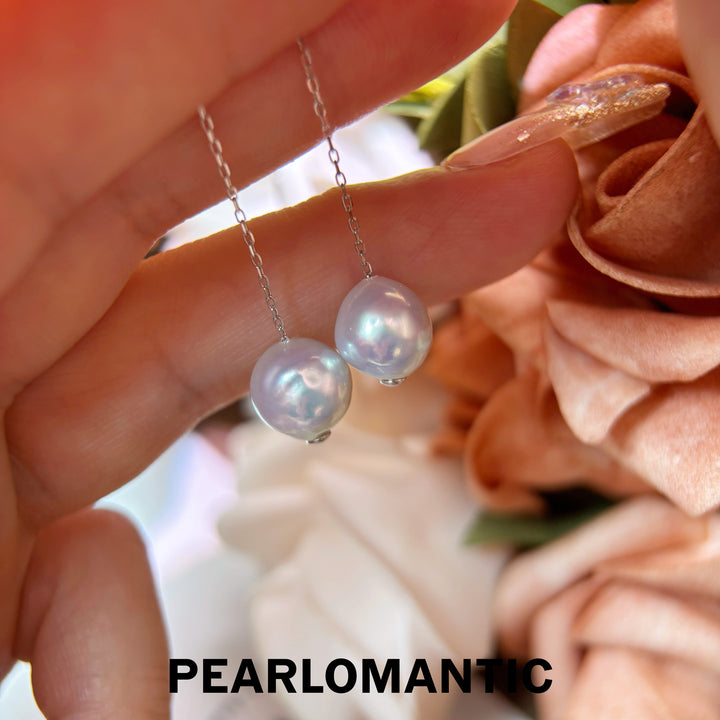 [Fine Jewelry] Akoya Madama Baroque Pearl Agarwood Convertible Threader Earrings