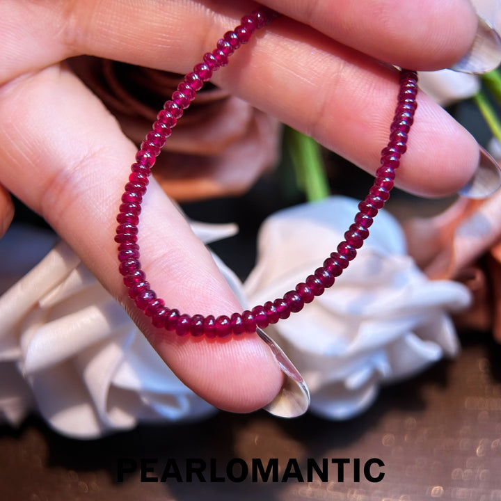 [Fine Jewelry] 18k Gold & Ruby 2.5-3mm Classic Simple Berryline Bracelets