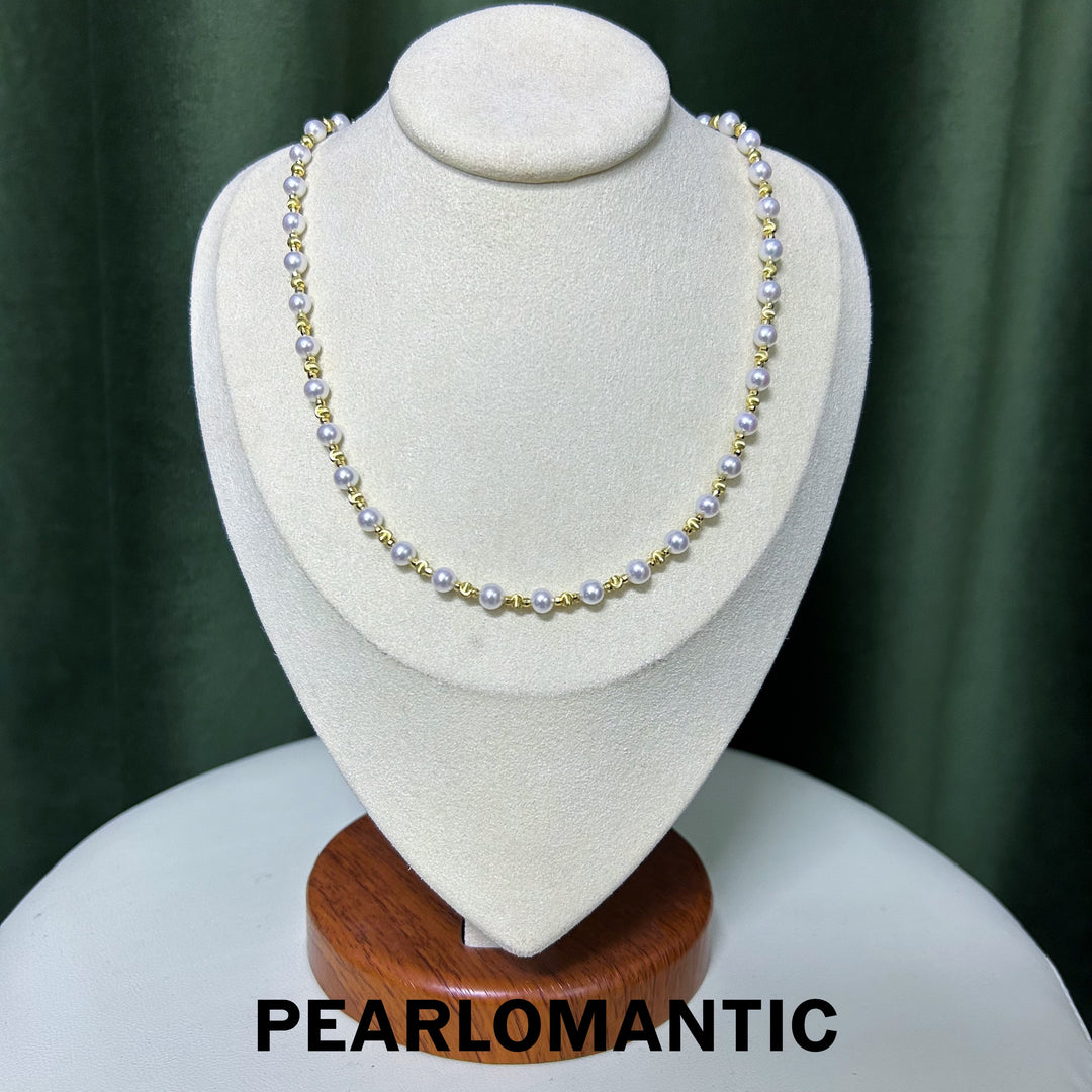 [Designer's Choice] Freshwater Pearl White 5-5.5mm Spaced Necklaces Adjustable