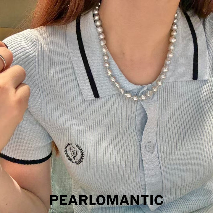 [Designer's Choice] Akoya Baroque Pearl Madama Color Classic Necklaces w/ S925 Silver
