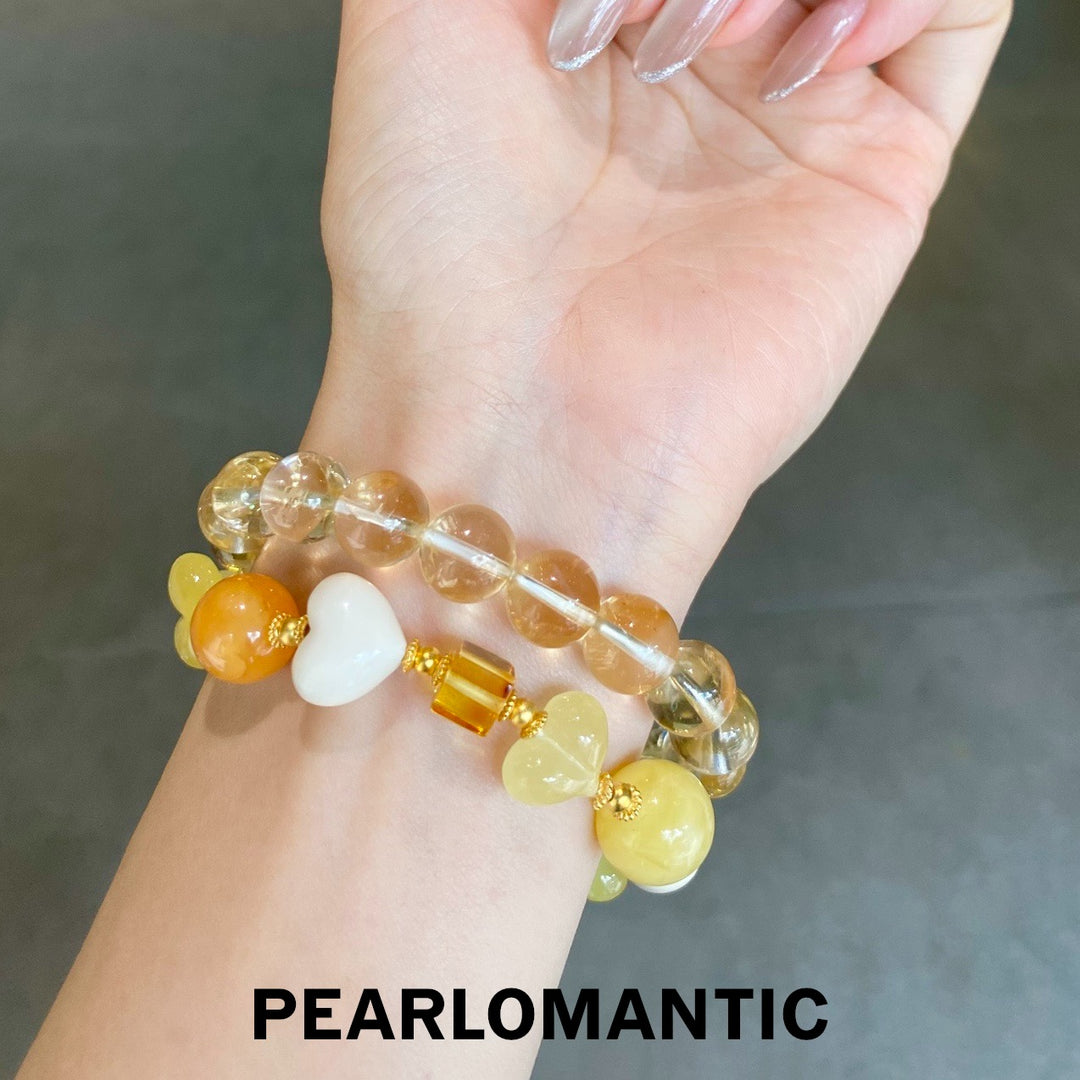 [Group-Buying] Golden Glow: Amber & Beeswax Amber Synergy Bracelet w/ S925 Silver