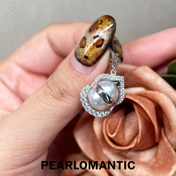 [618 Sale] Australian White Pearl Gourd Pendant Necklace w/ S925 Silver