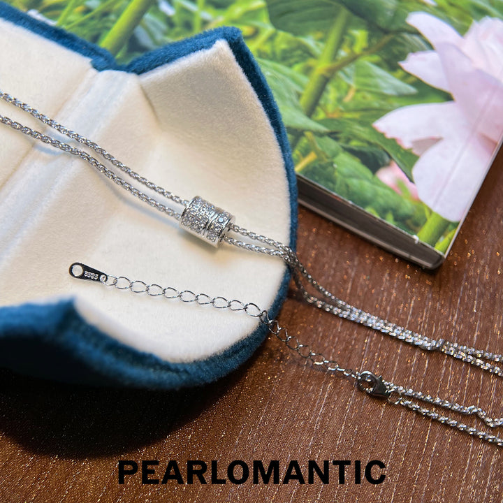 [Designer's Choice] Freshwater Barqoue Pearl S925 Silver Adjustable Sweater Chain Pendants