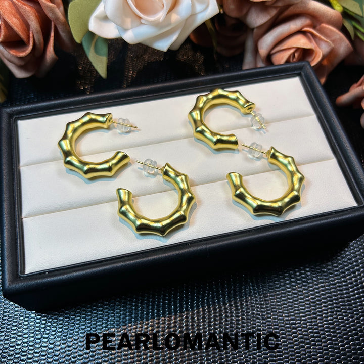 [Everyday Essentials] Italy-Made S925 Sterling Silver Golden Joint Earrings