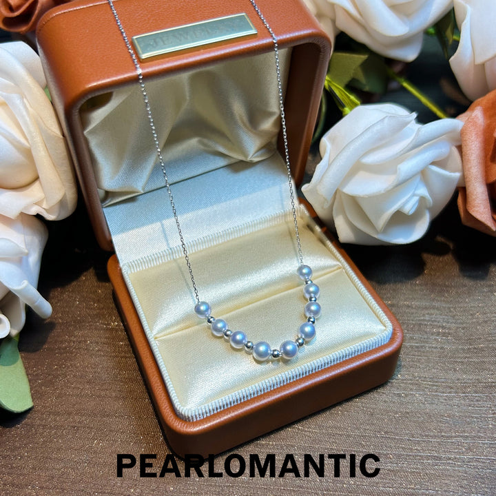 [Fine Jewelry] Akoya Pearl 4.5-5mm Starry Dots - Smile Minimalist Necklace Pendants