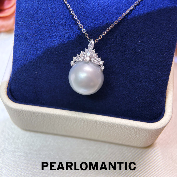 [Fine Jewelry] Snow Crown 14.6mm 4A+ Australian White South Sea Pearl PT900 Pendant