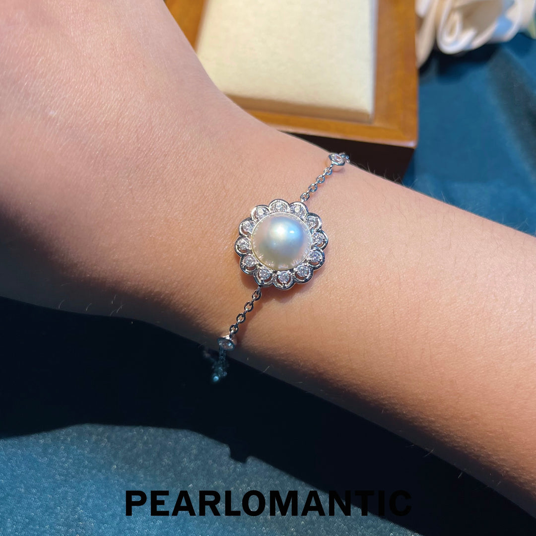[Everyday Essentials] Australian Mabe Pearl 9-10mm Floral Adjustable Bracelets