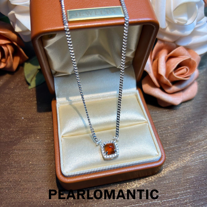 [Designer's Choice] Fiery Garnet Cuban Link Radiance S925 Adjustable Necklace