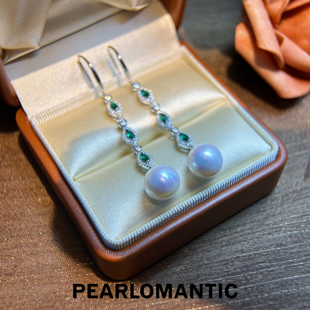 [Designer's Choice] Freshwater Pearl Mirror Shine Dangle Earring w/ S925 Silver