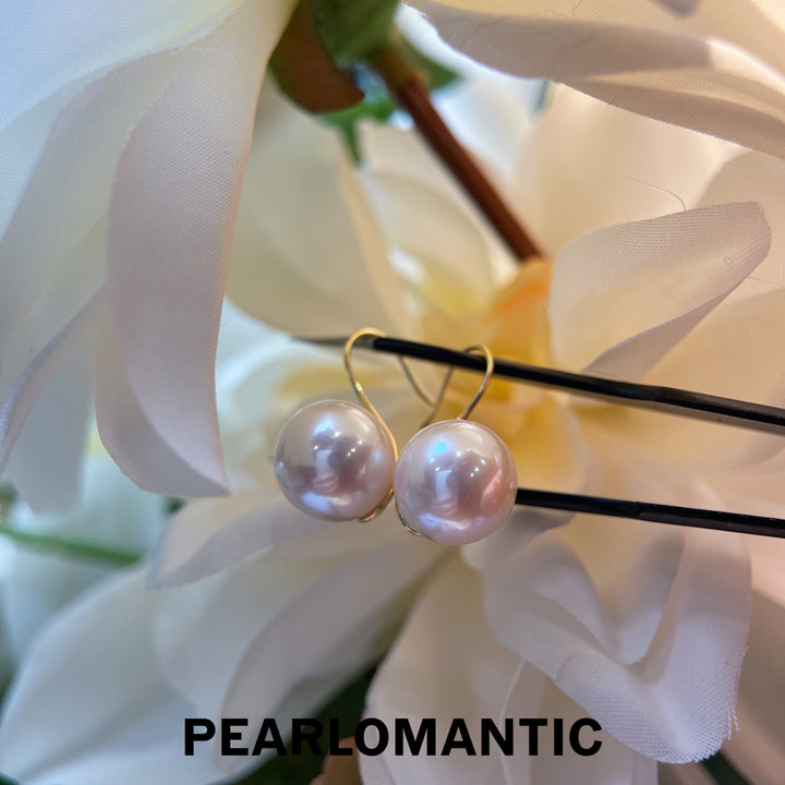 [Fine Jewelry] Freshwater Nucleus-Free 10-11mm Pearl 18k Gold Heels Design Earhooks