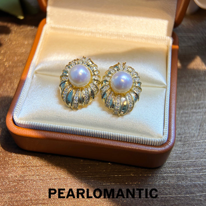 [Designer's Choice] Fancy Retro Pearl Delights 5A Top Level 8 - 9mm S925 Earrings