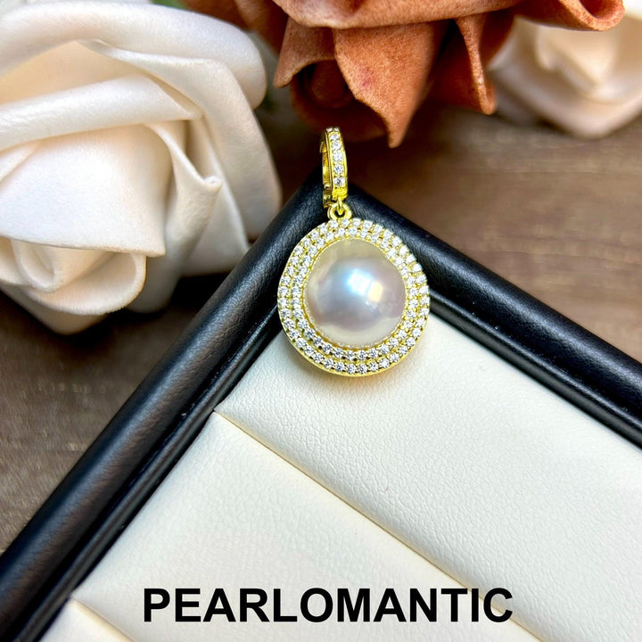 [Designer's Choice] Australian White Pearl 10-11 Near-Round All-purpose Clasp Pendants S925 Silver