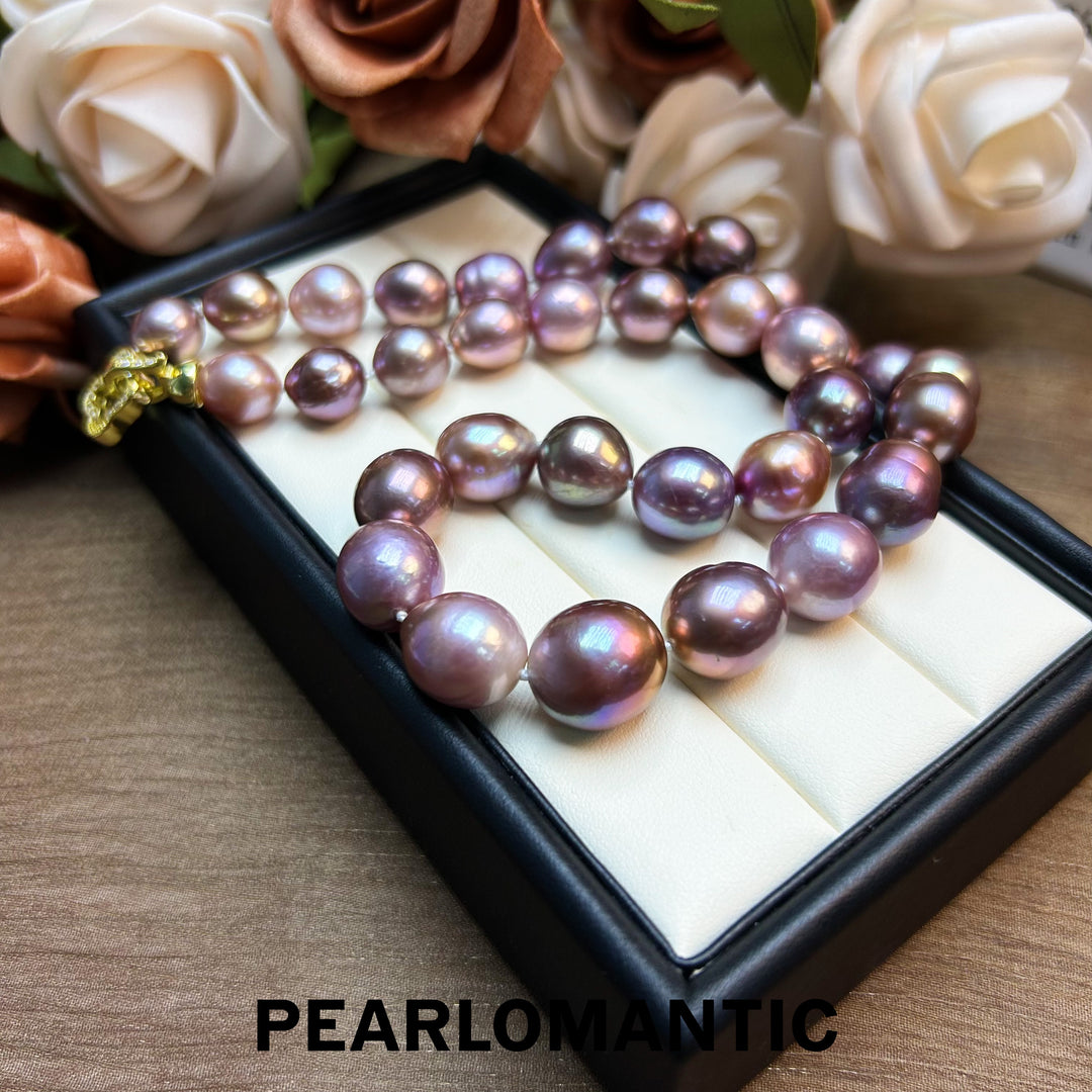 [Designer's Choice] Freshwater Baroque Pearl 9-12mm Candy Purple Classic Necklace 42cm