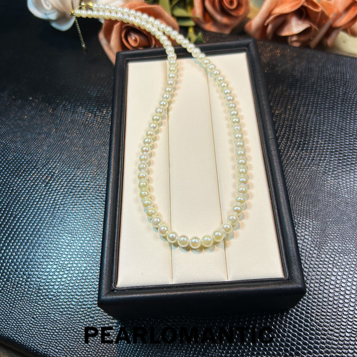 [Joyas finas] Collar Ajustable Akoya Perla 4-5mm Pequeña Elegancia Bebé