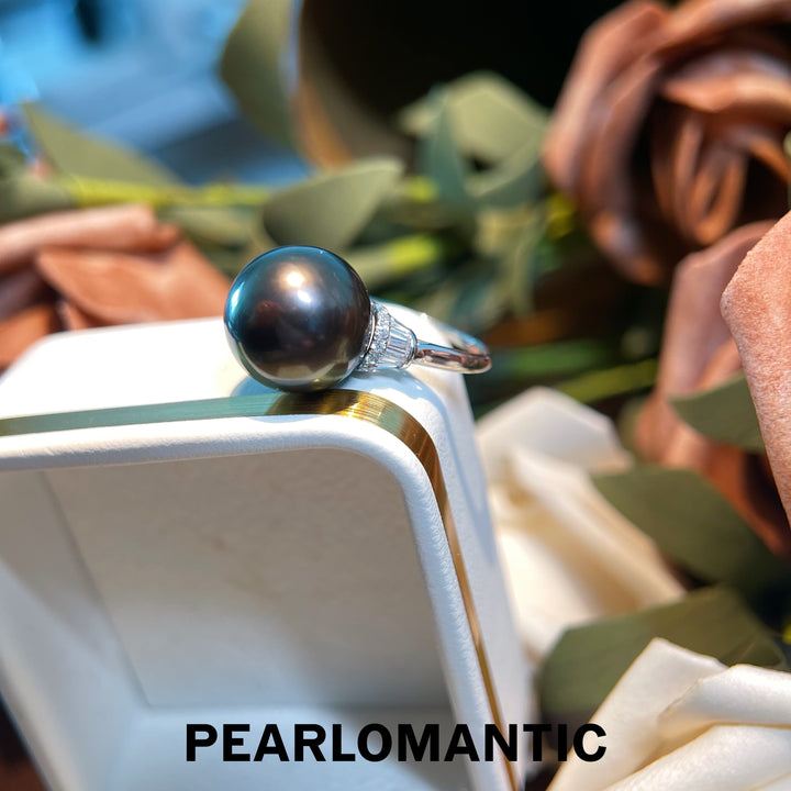 [Fine Jewelry] 18k Gold & Tahitian Black Pearl 13mm Big Size Rings