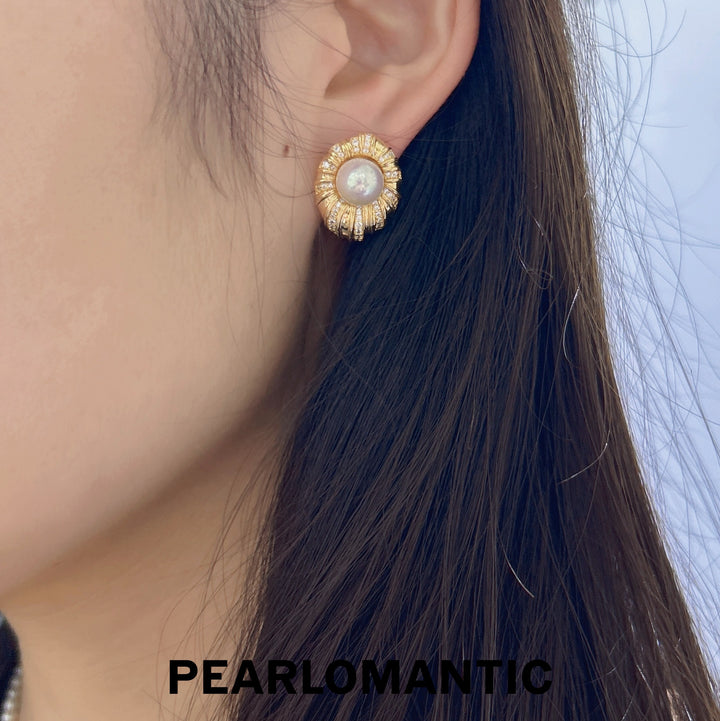 [Designer's Choice] Fancy Retro Pearl Delights 5A Top Level 8 - 9mm S925 Earrings