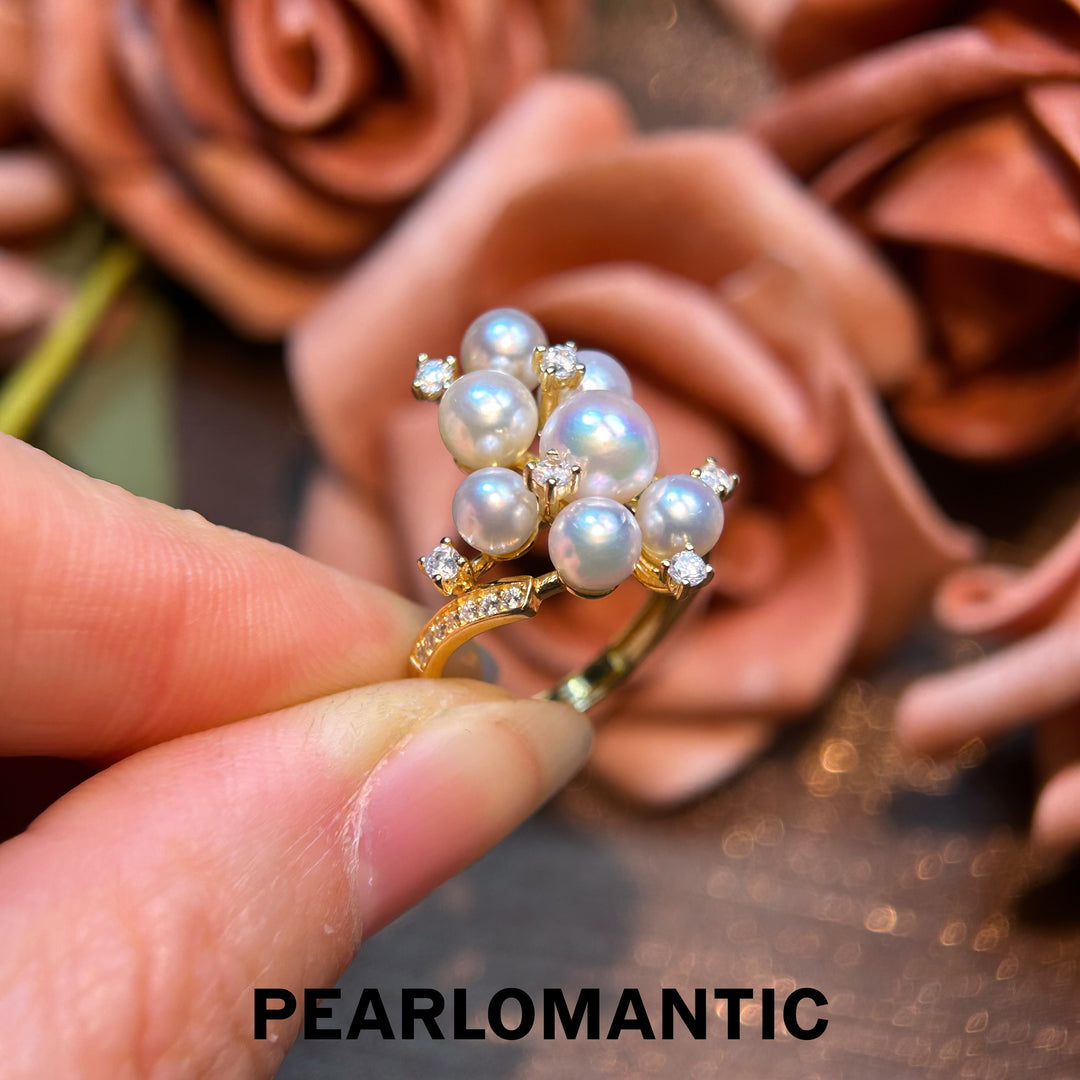 [Designer's Choice] Akoya Pearl 3-7mm Luminous Bloom Ring w/ S925 Silver
