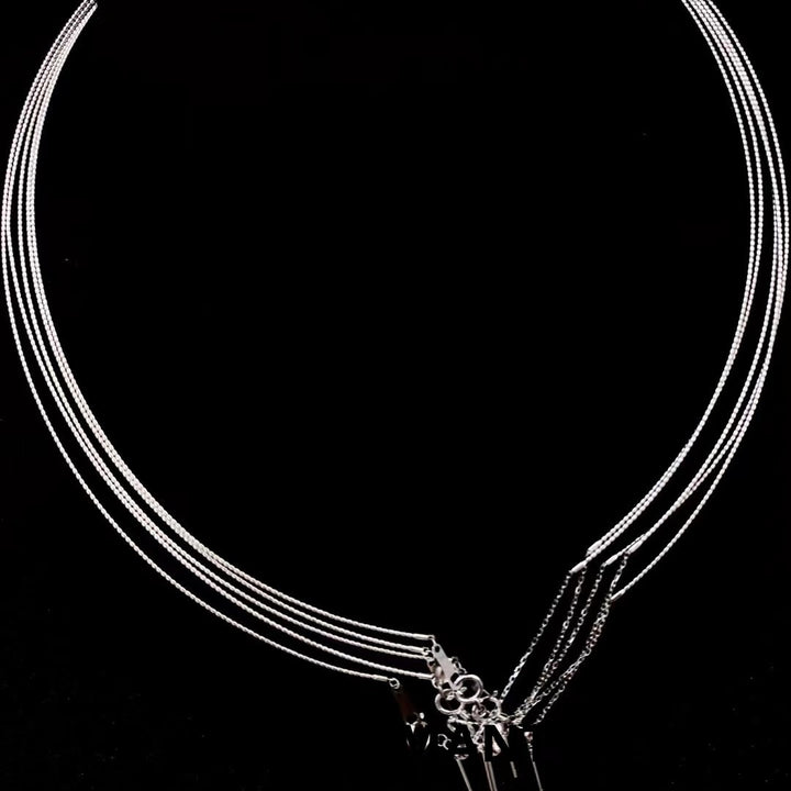 [Accessories] 18k White Gold Choker Adjustable Chain Made in Hong kong