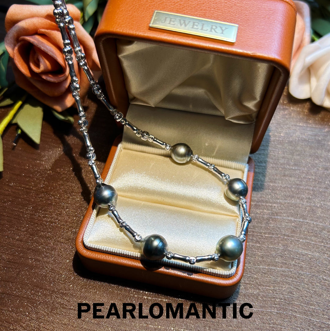 [Designer's Choice] S925 Silver Tahitian Baroque Pearl Adjustable Necklace (40+5cm)