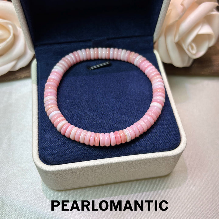 [Designer’s Choice] Blush Serenity 8mm Pink Conch Shell Disc Beaded Bracelet