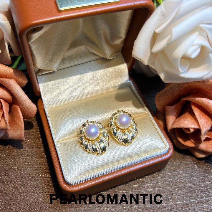 [Designer's Choice] Fancy Retro Pearl Delights 5A Top Level 8 - 9mm S925 Earrings