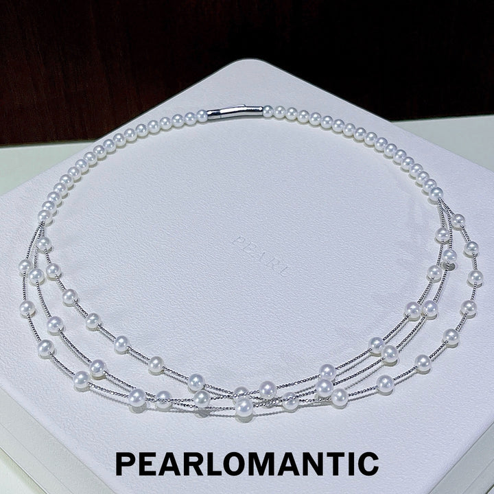 [Group-Buying] Starlit Cascade 5A Freshwater Pearl Multi-Layer Necklace