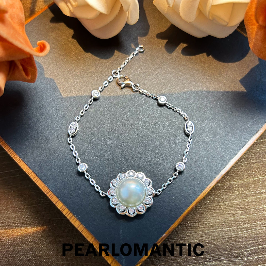 [Everyday Essentials] Australian Mabe Pearl 9-10mm Floral Adjustable Bracelets