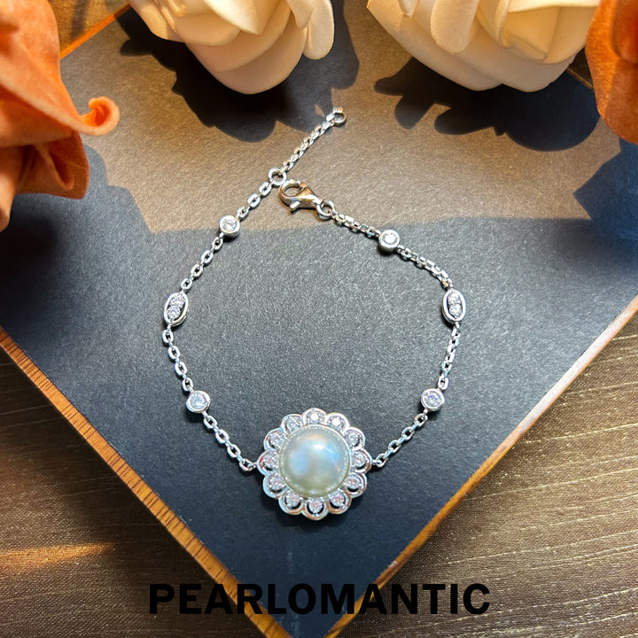 [Everyday Essentials] Australian Mabe Pearl 9-10mm Floral Adjustable Bracelets