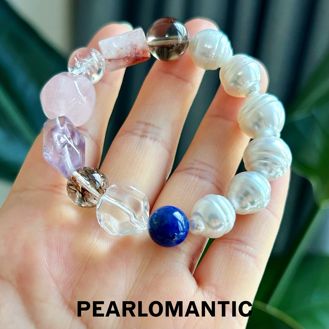 [Elección del diseñador] Pulseras "Cosmic Pulse" con perlas australianas y cristales naturales