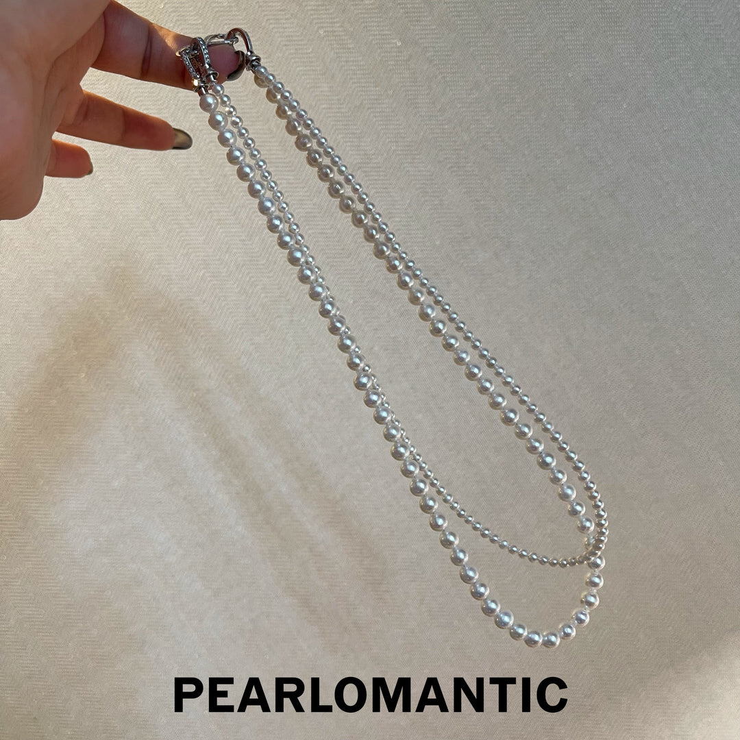 [618 Sale] Freshwater Pearl Double Strand Necklace w/ Excellent Luster