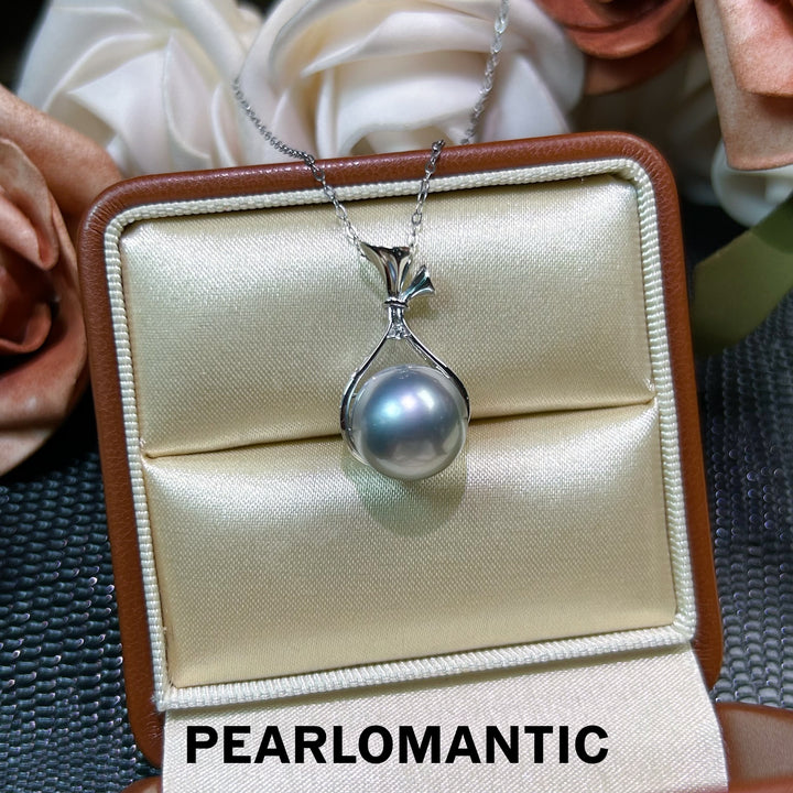 [Fine Jewelry] Mystic Night Unique 12mm Tahiti Black Pearl Pendant w/ 18K Gold