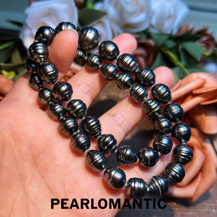 [Designer's Choice] Tahitian Black Threaded Pearl One-of-a-Kind Necklaces w/ Certificate