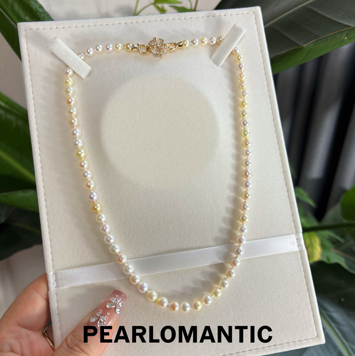 [Designer’s Choice] Candy Glow 5–6mm Japanese Akoya Baroque Pearl Multicolor Necklace