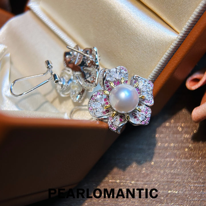 [Designer's Chioce] Australian White Pearl Luminous Gem Glow S925 Silver Earrings