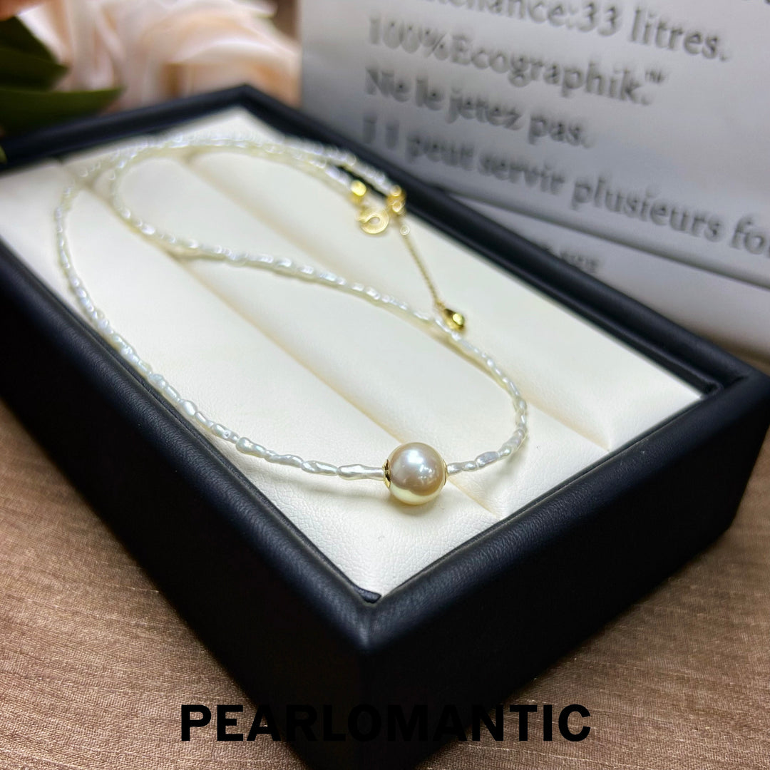 [Fine Jewelry] 18k Gold & Akoya 7-8mm & Keshi 2mm Summer Breeze Necklace