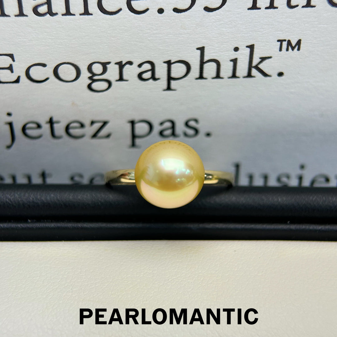 [Fine Jewelry] 18k Gold Philippines Golden Pearl 9-10mm Essential Ring All Size Available