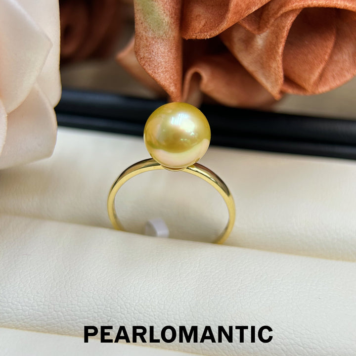 [Fine Jewelry] 18k Gold Philippines Golden Pearl 9-10mm Essential Ring All Size Available