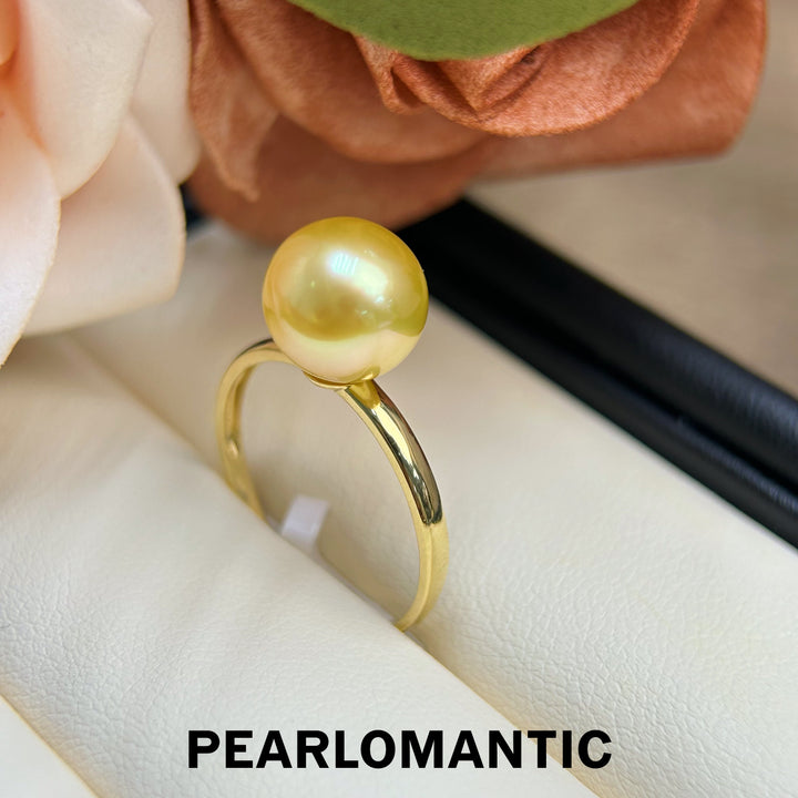 [Fine Jewelry] 18k Gold Philippines Golden Pearl 9-10mm Essential Ring All Size Available