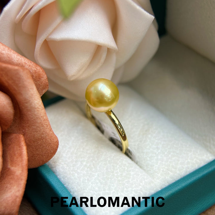 [Fine Jewelry] 18k Gold Philippines Golden Pearl 9-10mm Essential Ring All Size Available