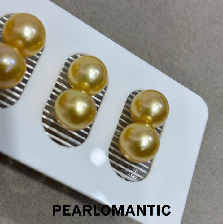 [Fine Jewelry] 18k Gold Philippines Golden Pearl 9-10mm Classic Earring Studs