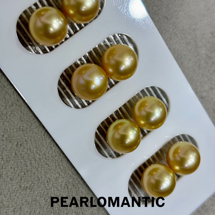 [Fine Jewelry] 18k Gold Philippines Golden Pearl 9-10mm Classic Earring Studs