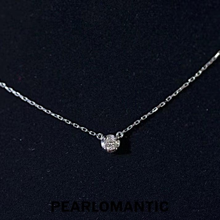 [Fine Jewelry] Diamond 0.1ct Pendant F-G Color w/ 18k White Gold